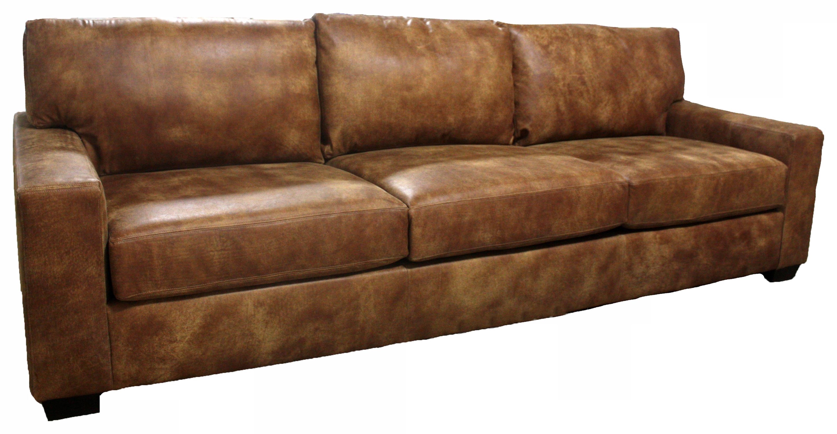 Deep seating store leather sectional
